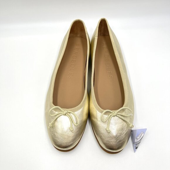 12W‎ 12 WIDE WIDTH Aerosoles Homebet Gold Ballet Flats Shoes - Picture 3 of 15